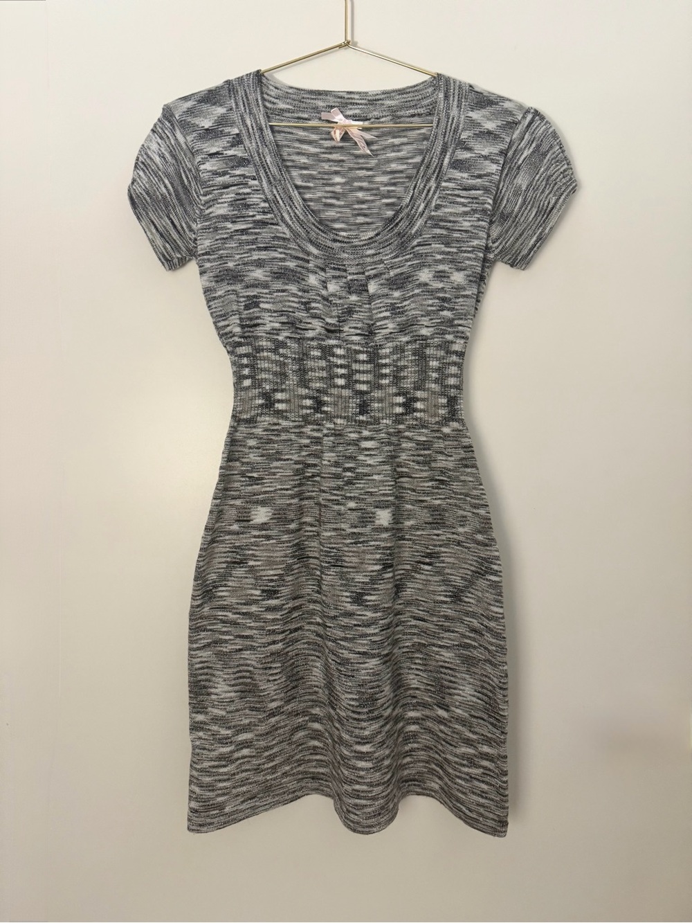 Derek Heart Gray Marled Knit Mini Dress